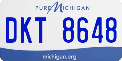 MI license plate DKT8648