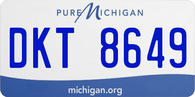 MI license plate DKT8649