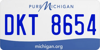 MI license plate DKT8654