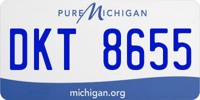 MI license plate DKT8655
