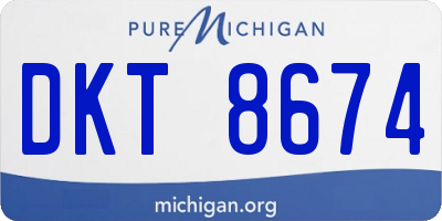 MI license plate DKT8674