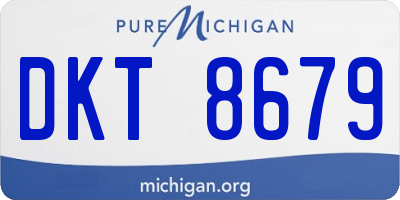 MI license plate DKT8679