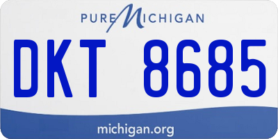 MI license plate DKT8685