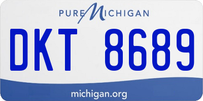 MI license plate DKT8689