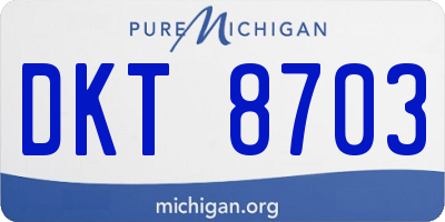 MI license plate DKT8703