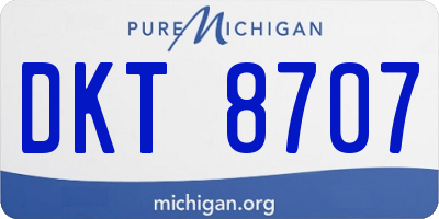 MI license plate DKT8707