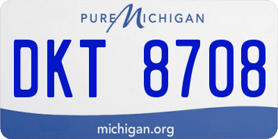MI license plate DKT8708