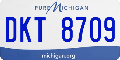 MI license plate DKT8709