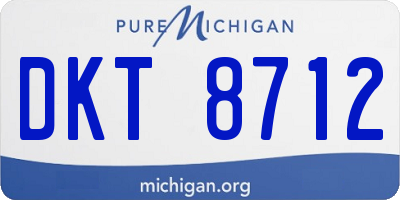 MI license plate DKT8712