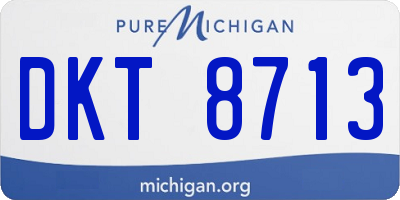 MI license plate DKT8713