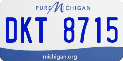 MI license plate DKT8715