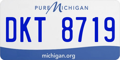 MI license plate DKT8719