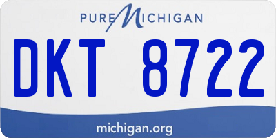 MI license plate DKT8722