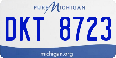 MI license plate DKT8723