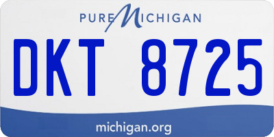 MI license plate DKT8725
