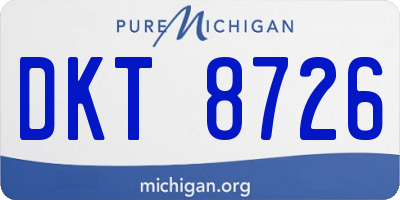 MI license plate DKT8726