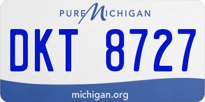 MI license plate DKT8727