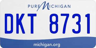 MI license plate DKT8731