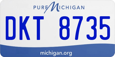 MI license plate DKT8735