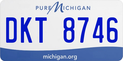 MI license plate DKT8746