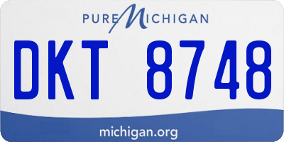 MI license plate DKT8748