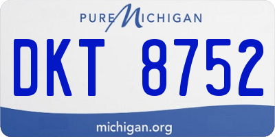 MI license plate DKT8752