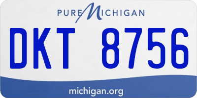 MI license plate DKT8756