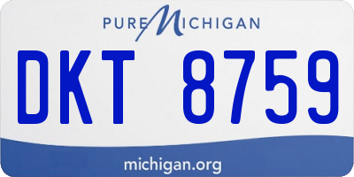 MI license plate DKT8759