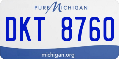 MI license plate DKT8760