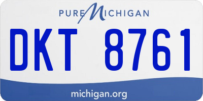 MI license plate DKT8761