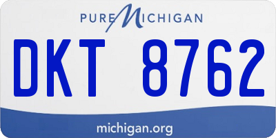 MI license plate DKT8762