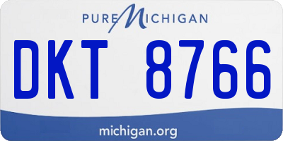 MI license plate DKT8766