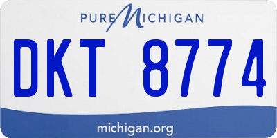 MI license plate DKT8774
