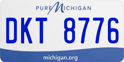 MI license plate DKT8776