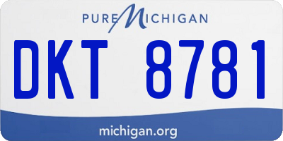 MI license plate DKT8781