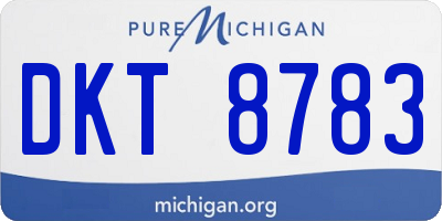 MI license plate DKT8783