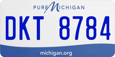 MI license plate DKT8784