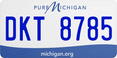 MI license plate DKT8785