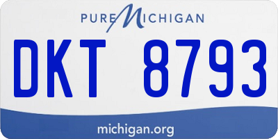 MI license plate DKT8793