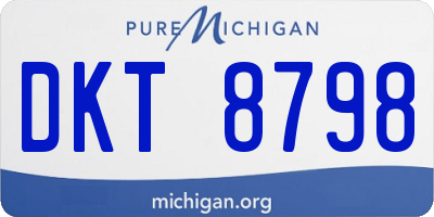MI license plate DKT8798