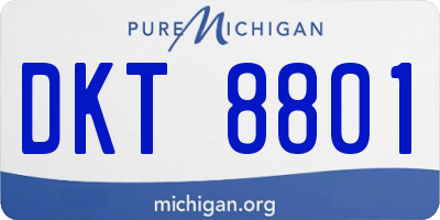 MI license plate DKT8801