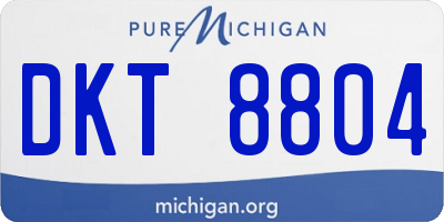 MI license plate DKT8804