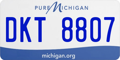 MI license plate DKT8807