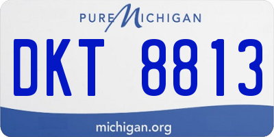MI license plate DKT8813