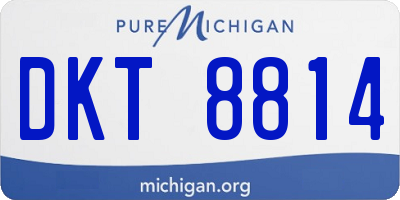 MI license plate DKT8814