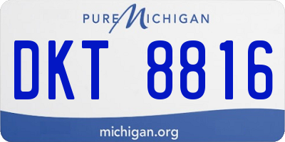 MI license plate DKT8816