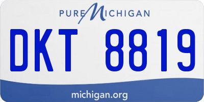 MI license plate DKT8819
