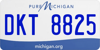 MI license plate DKT8825