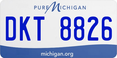 MI license plate DKT8826