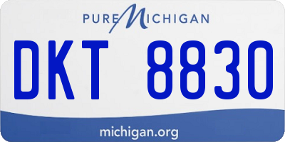 MI license plate DKT8830
